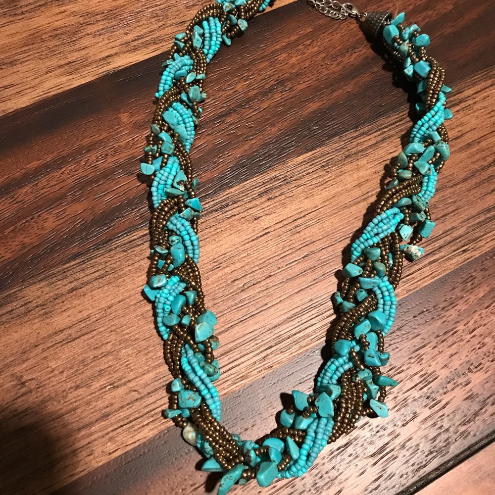 Braided necklace- BEAUTIFUL statement piece!!